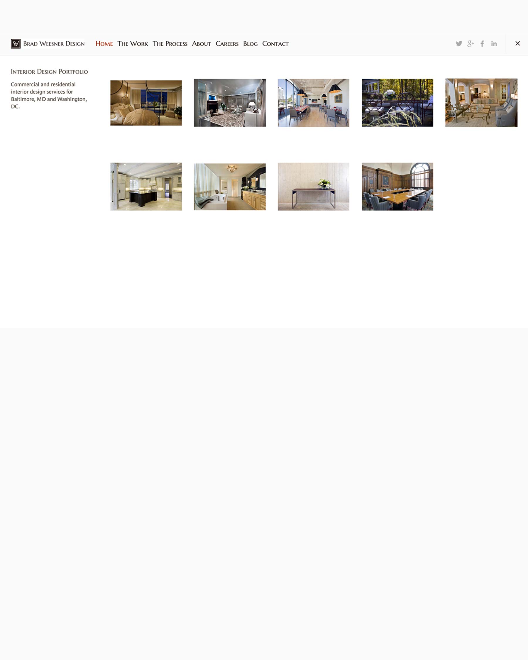 Squarespace site Design For Brad Weesner Design