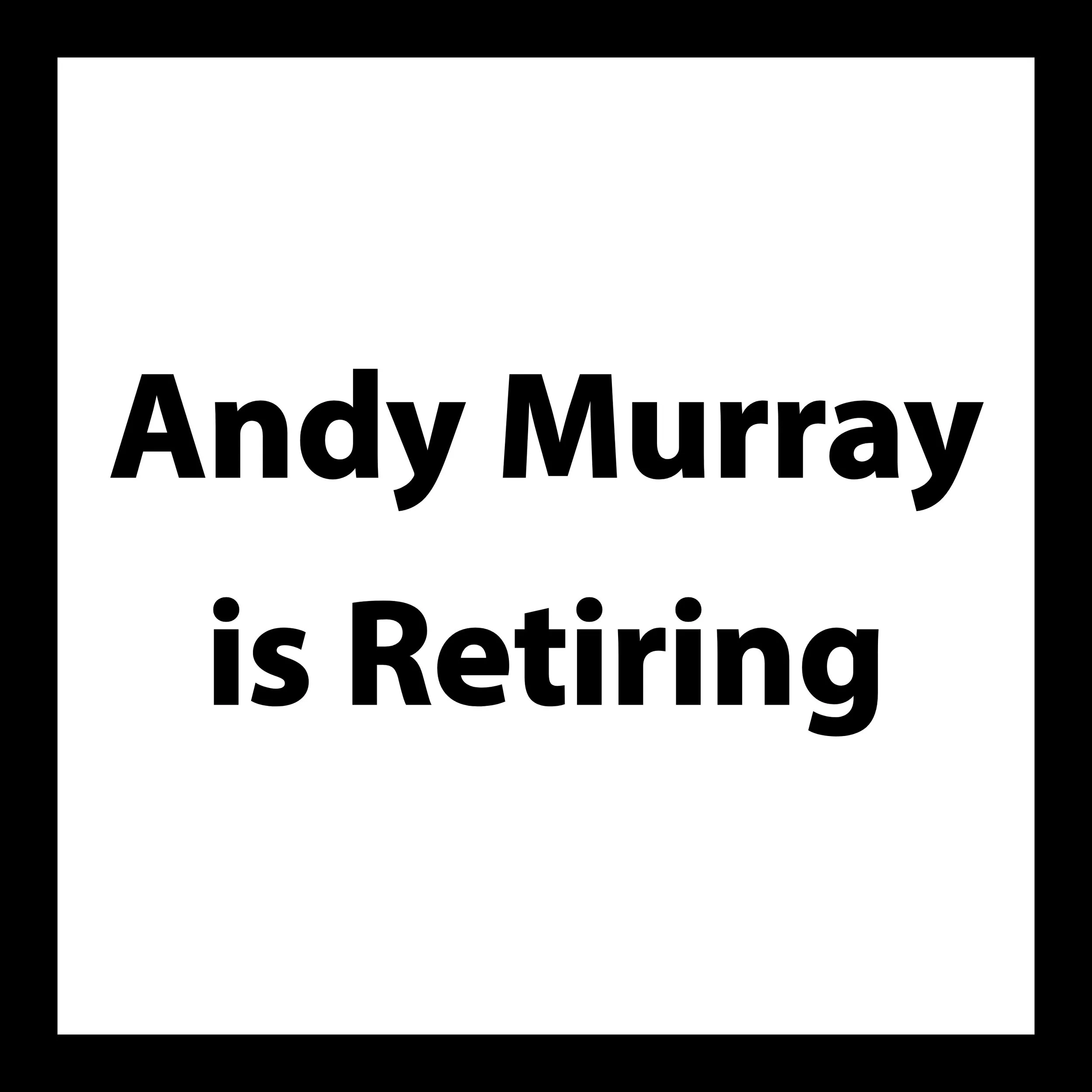 Arcofield makes a speedy return and drops 'Andy Murray is Retiring'