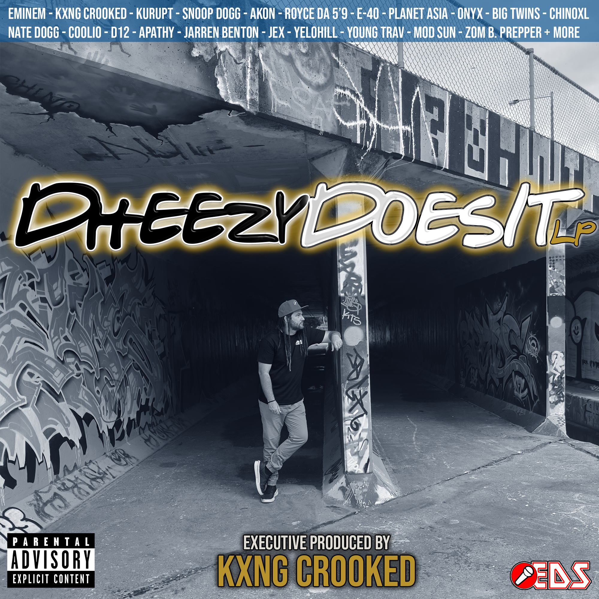 New album "Dheezy Does It LP" out today by Dheezy, plus lead single "Find Out" feat. Eminem & KXNG Crooked
