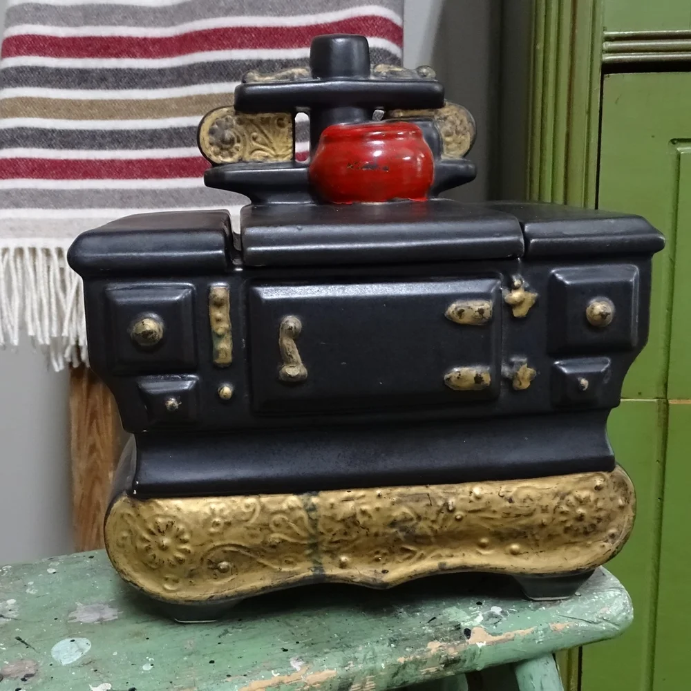 Mccoy Cast Iron Stove Cookie Jar Warmth Cheer