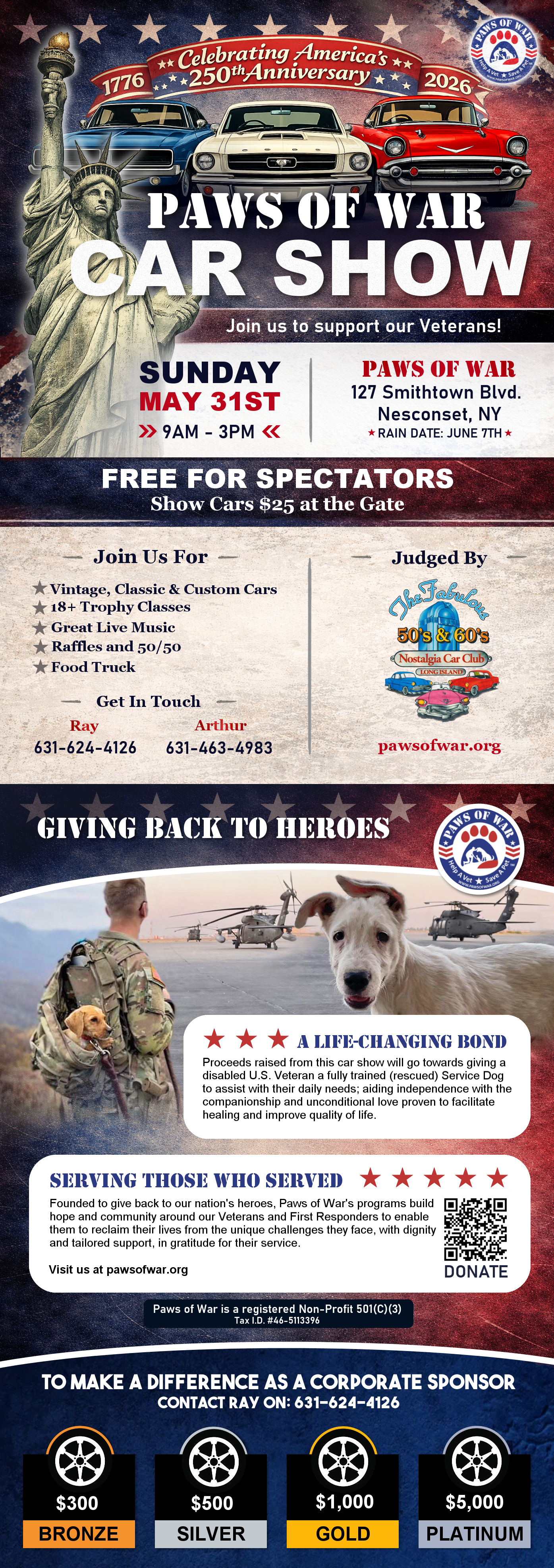 Paws of War 2026 Car Show