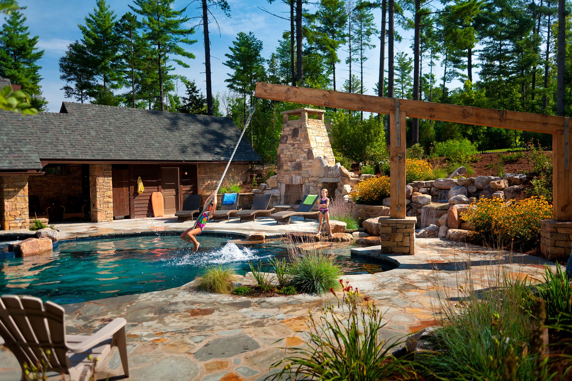 Rope Swing Pool Medallion Pool Company