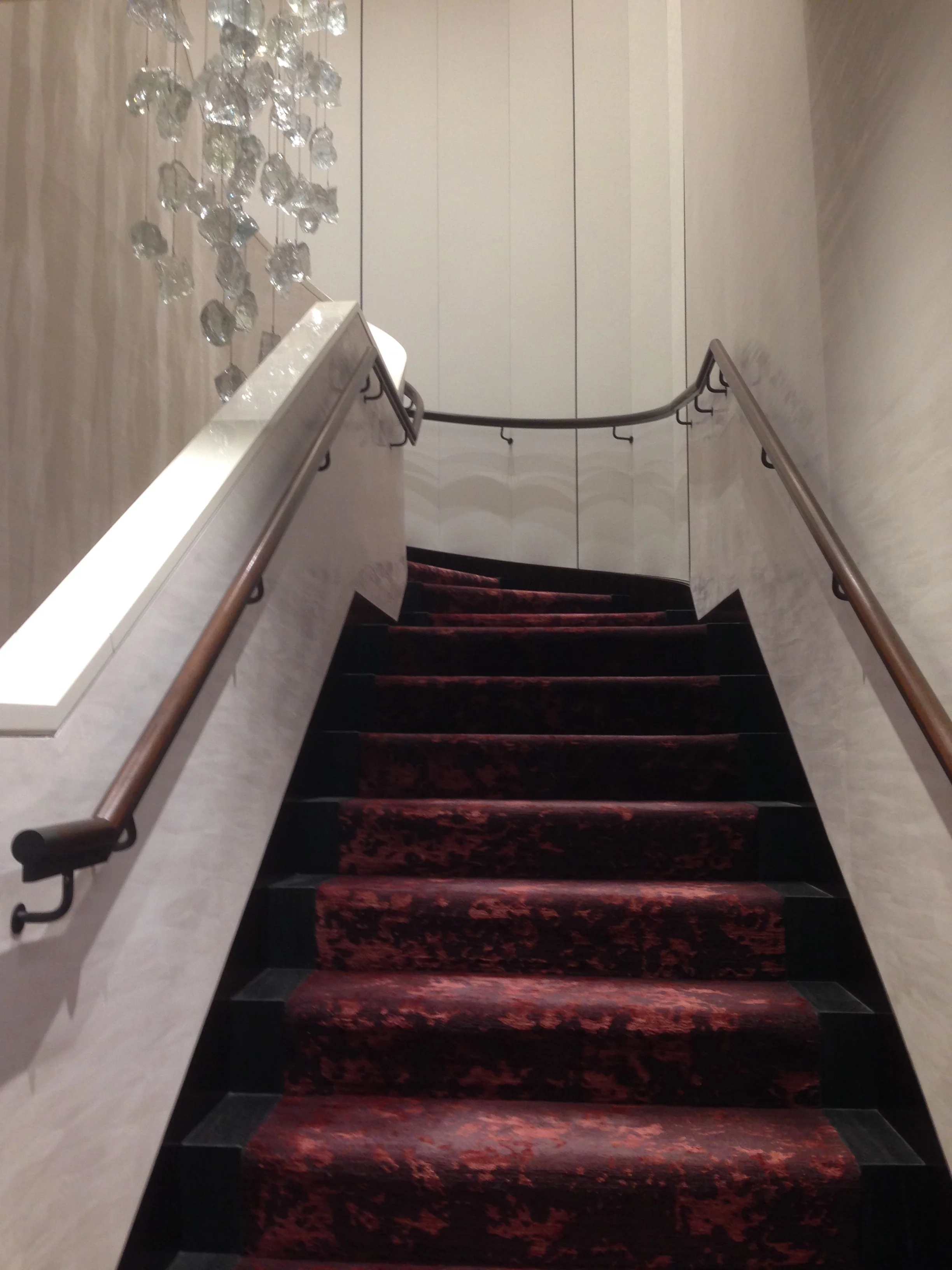  venetian plaster on a stairwell walls 