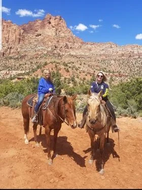 SOB horseback riding in the West