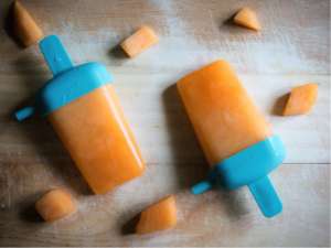 cantaloupe ice pop