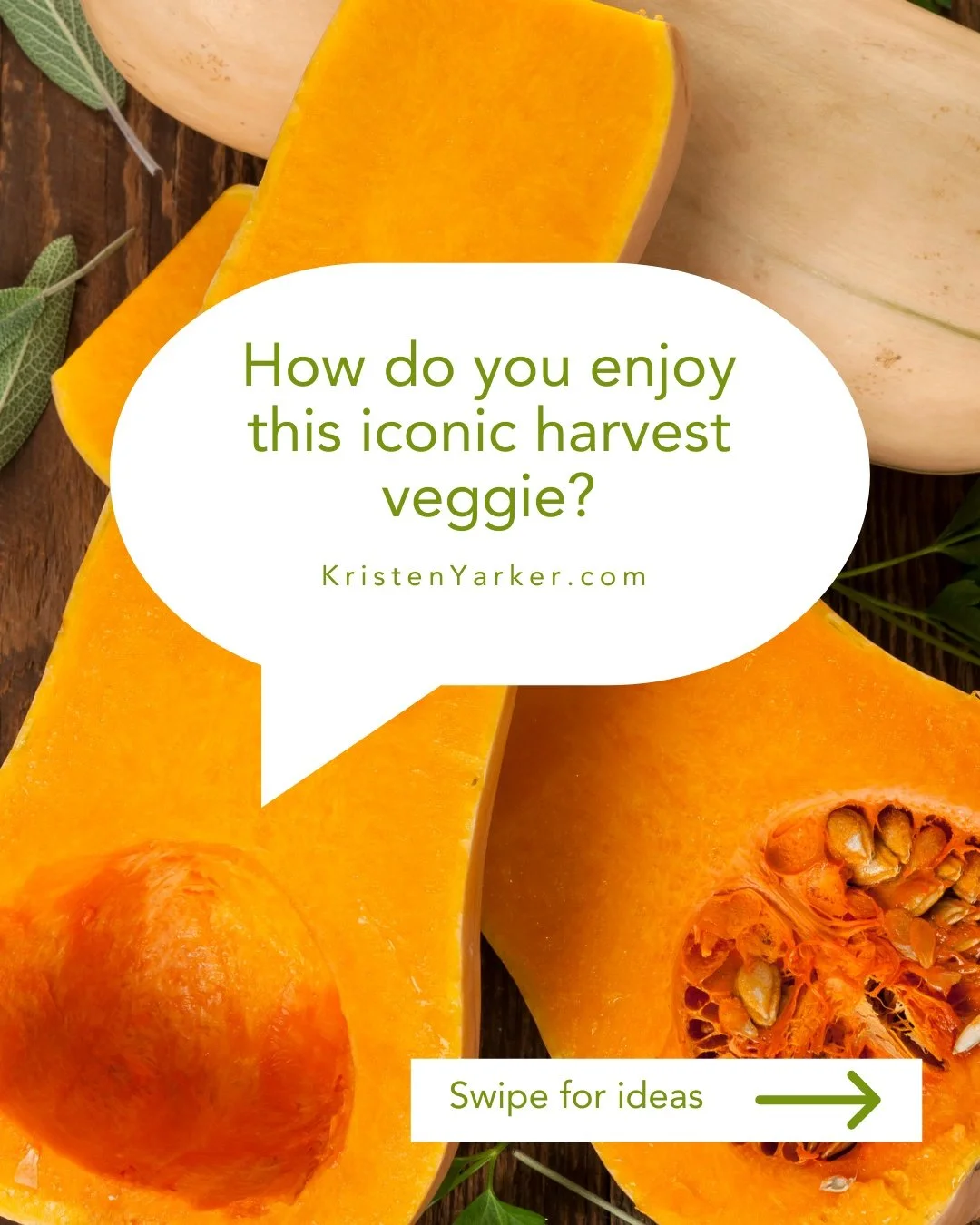 This golden-orange veggie has a naturally sweet flavour and velvety texture. It&rsquo;s full of fibre to support digestion, plus beta-carotene that your body turns into vitamin A for immune and eye health. 🍂

Try roasting cubes until caramelized, pu