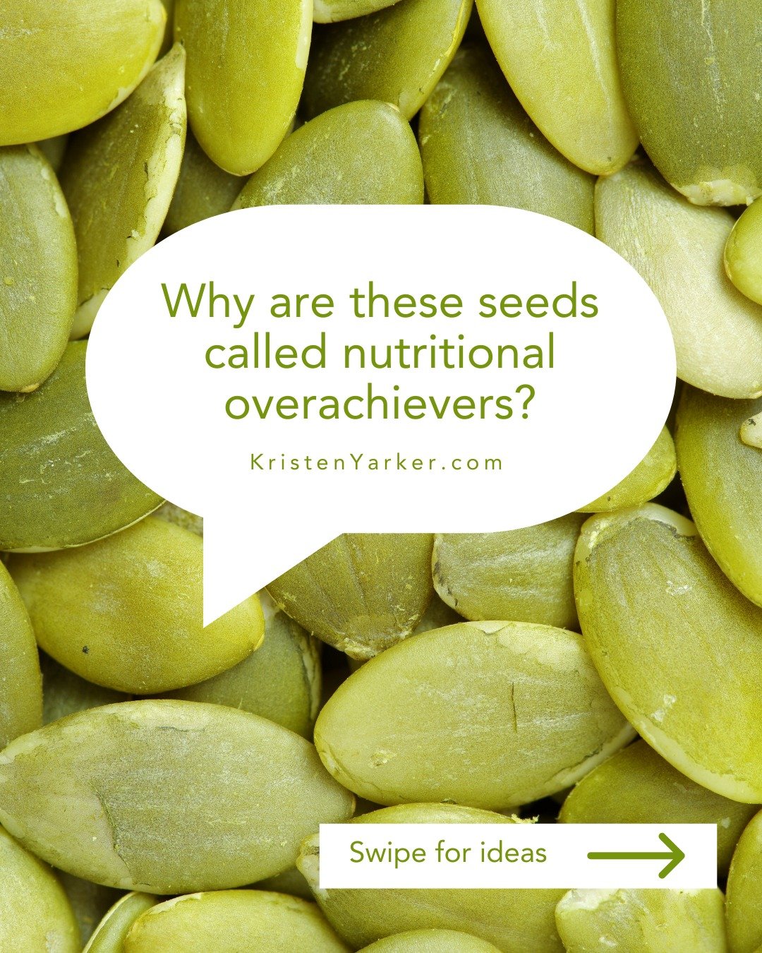 Small, flat, and deep green &mdash; these little gems are nutritional overachievers. ✨

They&rsquo;re especially rich in magnesium (a mineral many people don&rsquo;t get enough of), along with zinc, iron, plant protein, and healthy fats. That combina