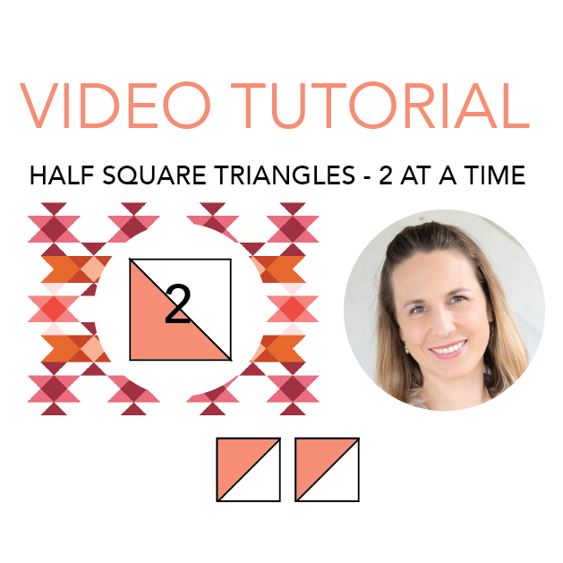 How to Make Half Square Triangle Quilt Blocks 2 at a Time