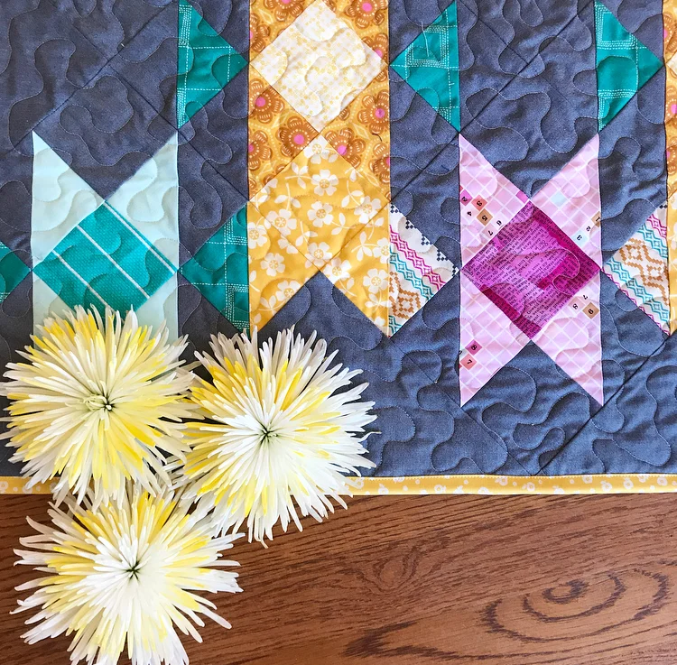 Old Mohawk Quilt Pattern with Chambray Half Square Triangles.jpg