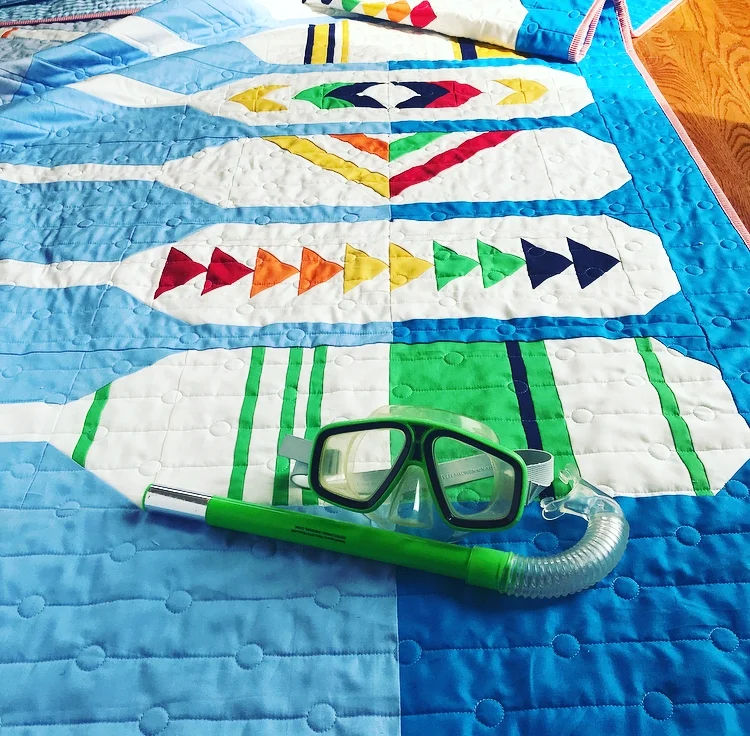 Lakeside Sampler Quilt Pattern Row pattern oars patchwork 4