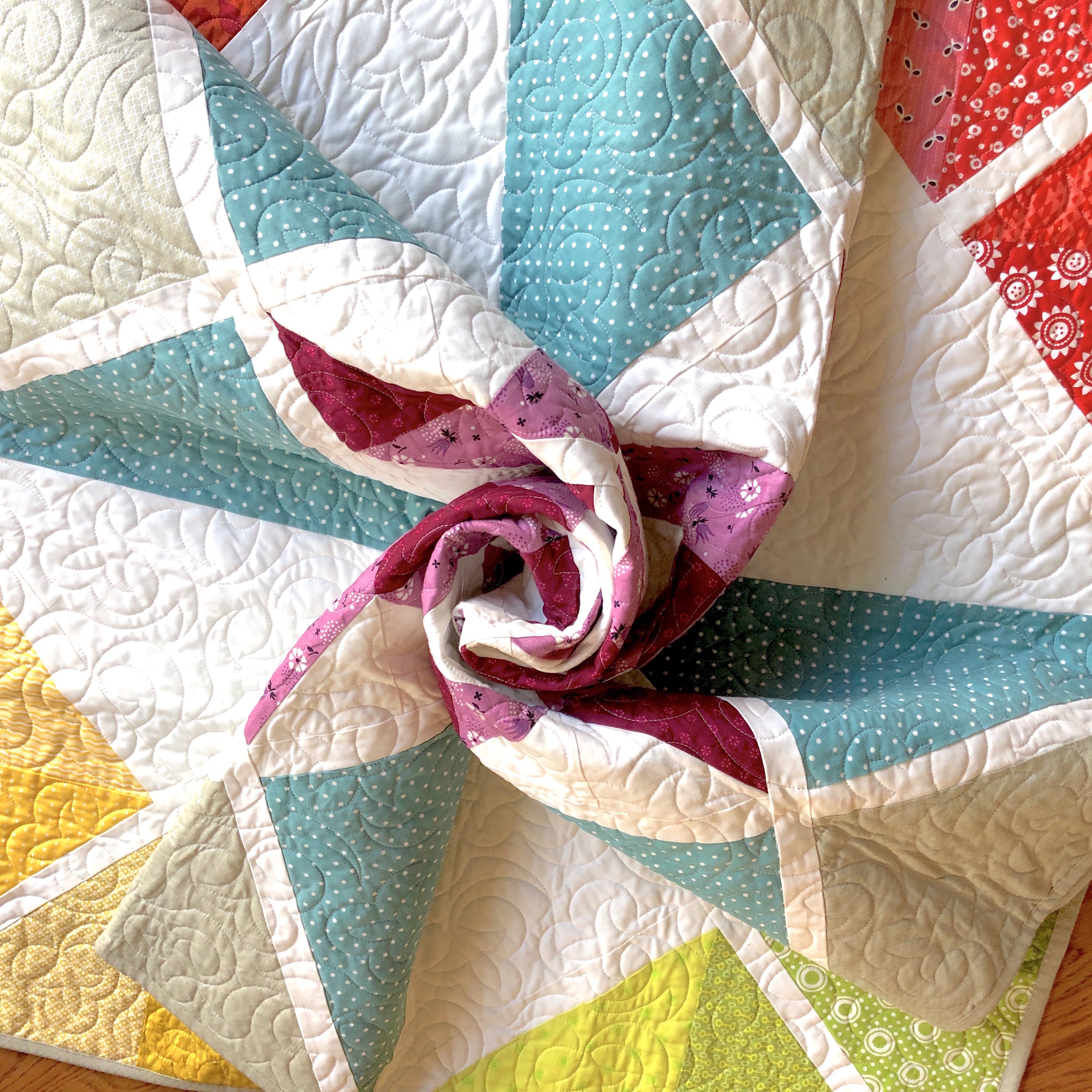 iThinksew - Patterns and More - Starry Pinwheel – ten size FPP pattern  incl. quilt fabric requirements (PDF Download)