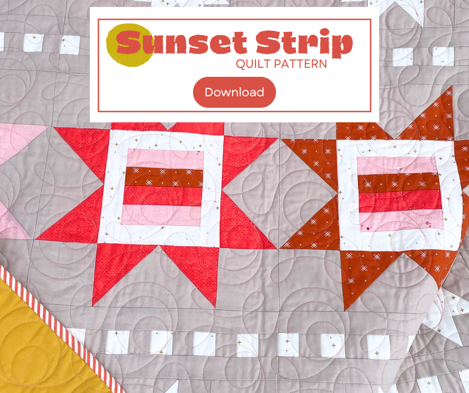 Sunset Strip Quilt Pattern - Strip Piecing in a Row Quilt