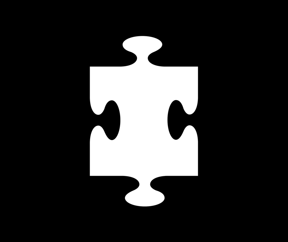 White jigsaw puzzle piece