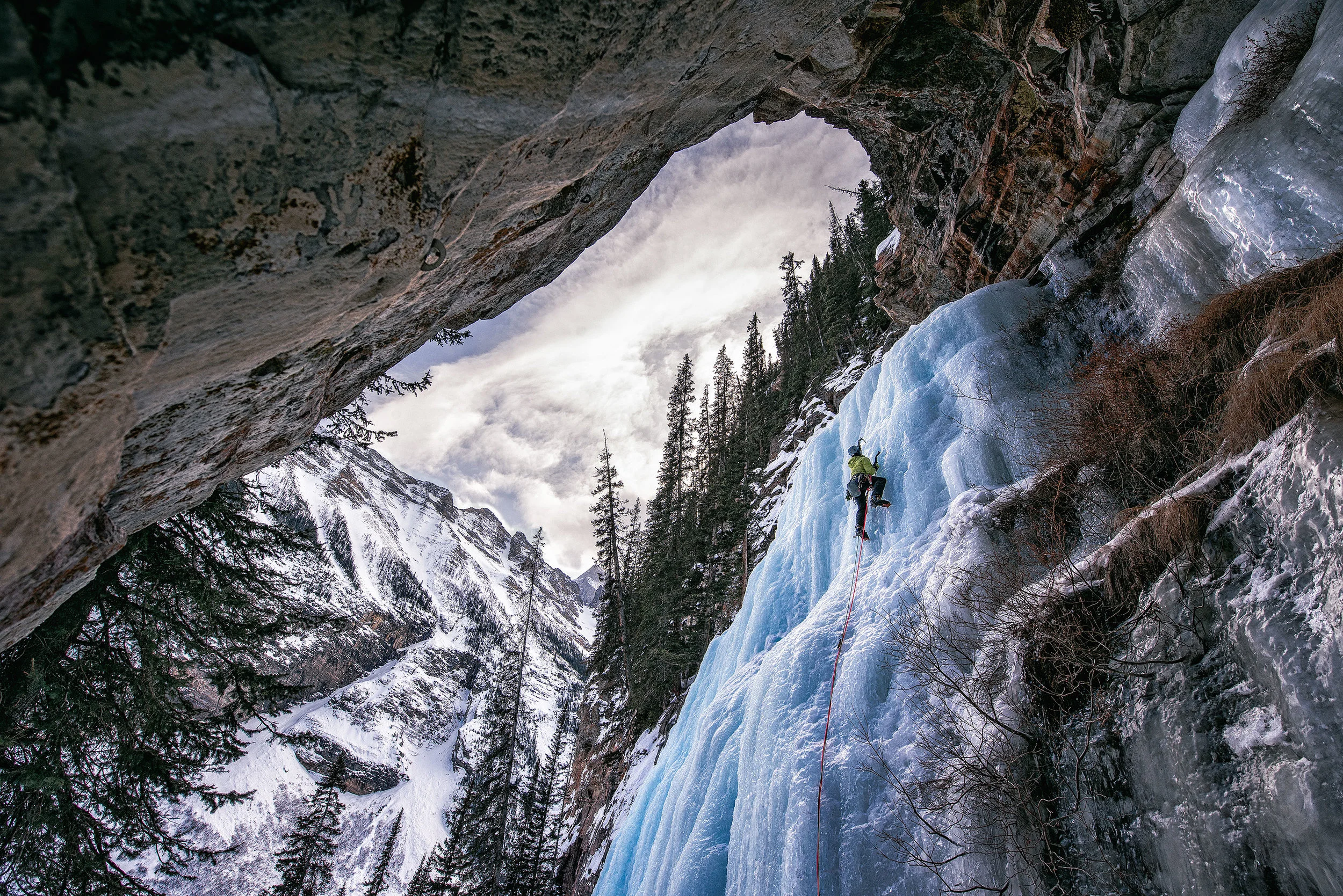 austin trigg ice climbing lake louise falls