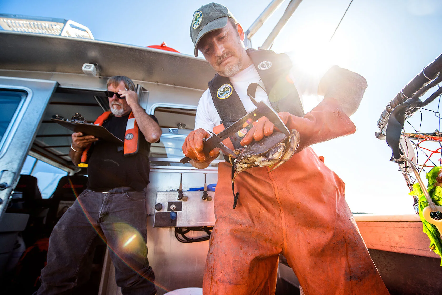 austin-trigg-washington-fish-wildlife-dungeness-crabbing-measuring-width.jpg