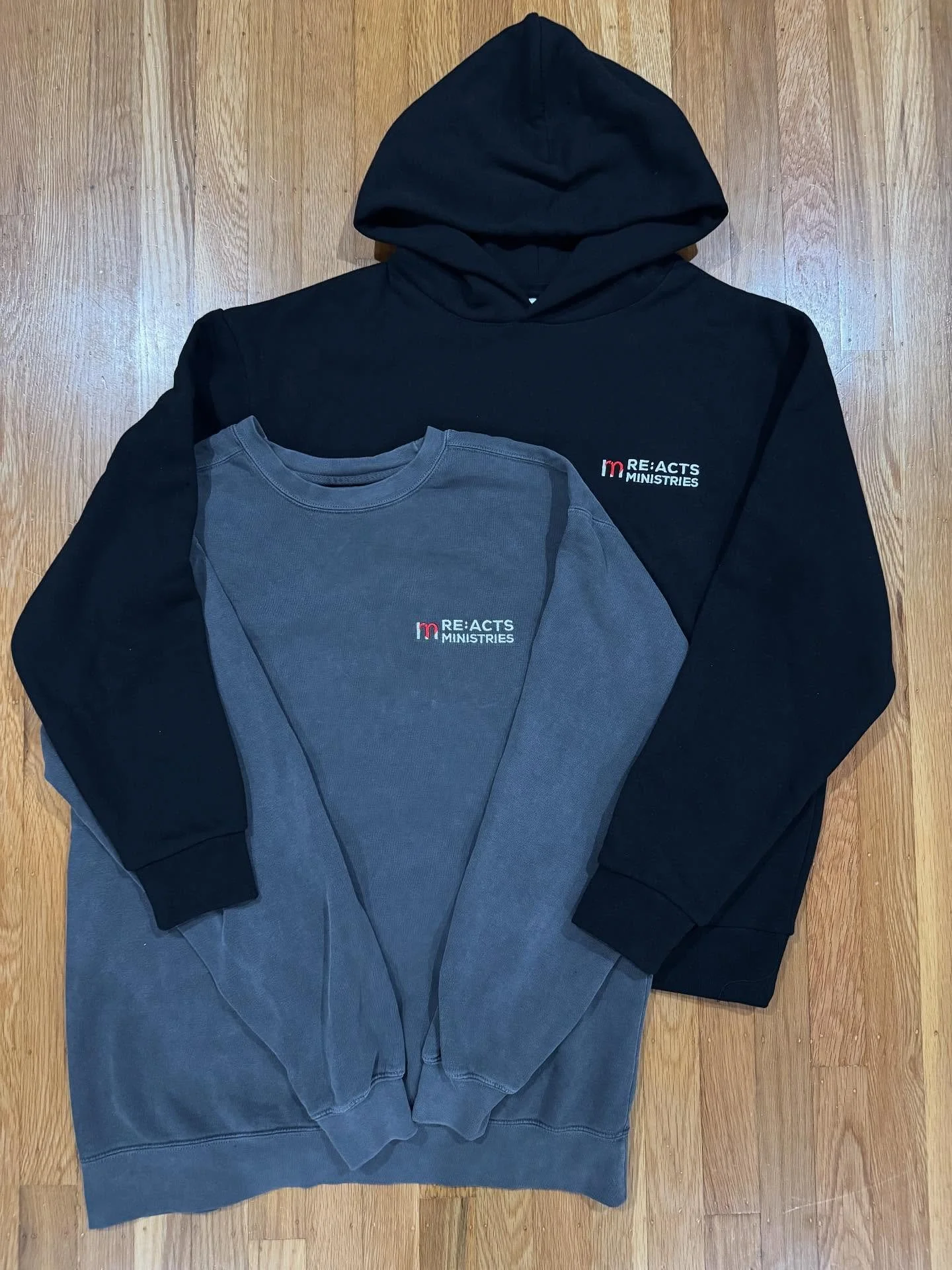 Get em!!! Our new REACTS hoodies and crewnecks are here! $50 for hoodies and $40 for the crewnecks!  Message us if you want one!  Pick up available at our benefit dinner or at the Game Parlour after October 4th.