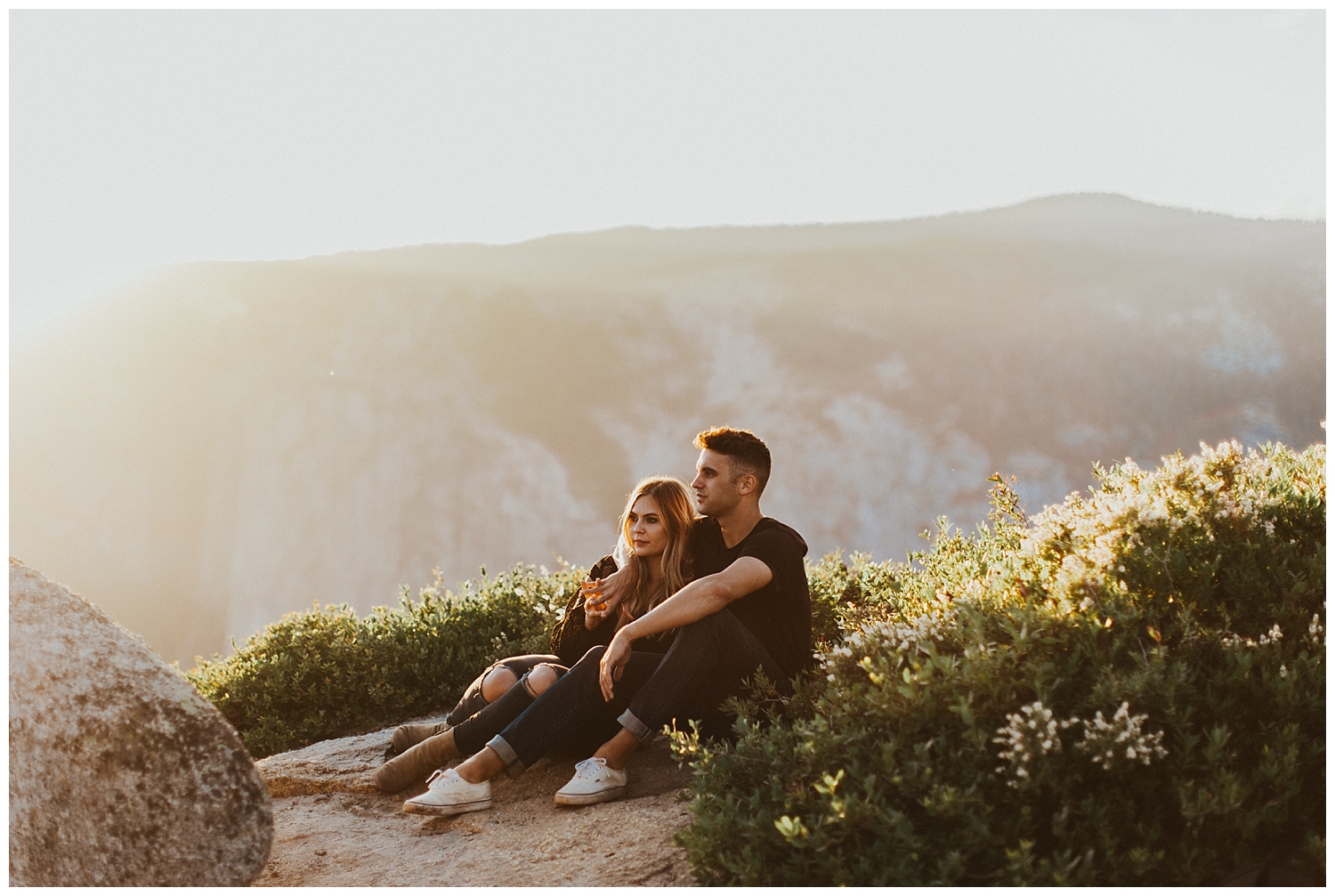 Yosemite Sunset Engagement Photos