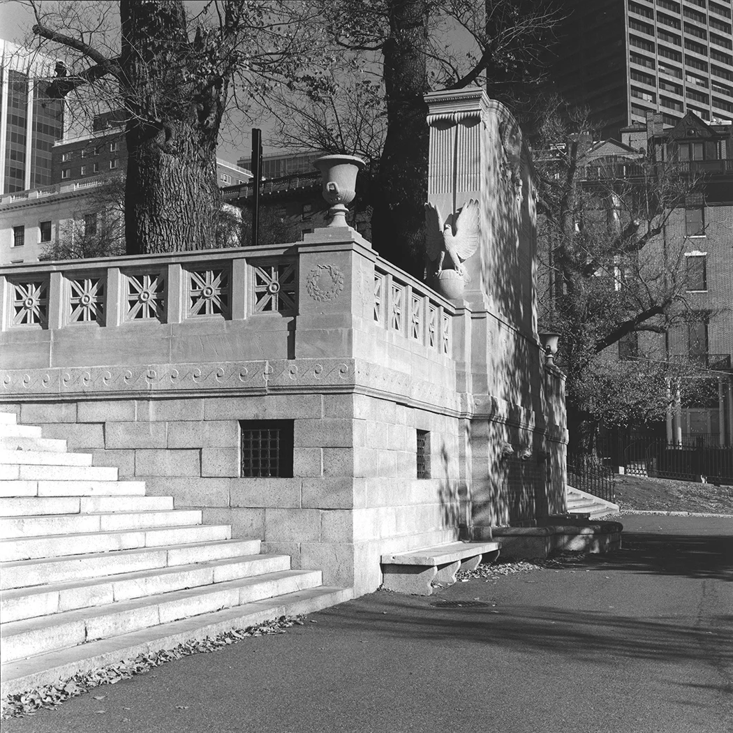 54th Massachusetts Monument, Rear Pediment designed by Stanford White, Boston, Massachusetts, 2015