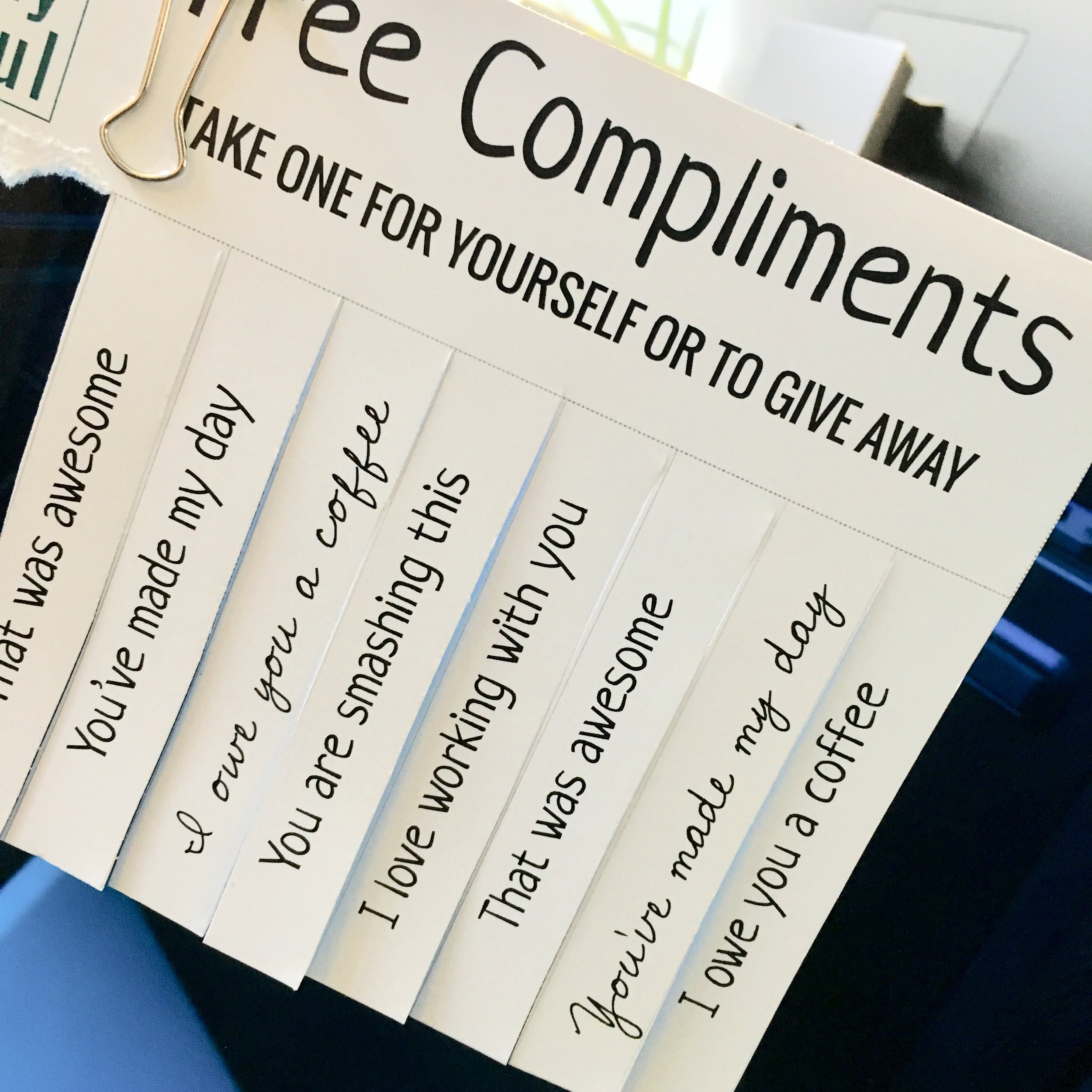 Free Compliments For Coworkers Printable