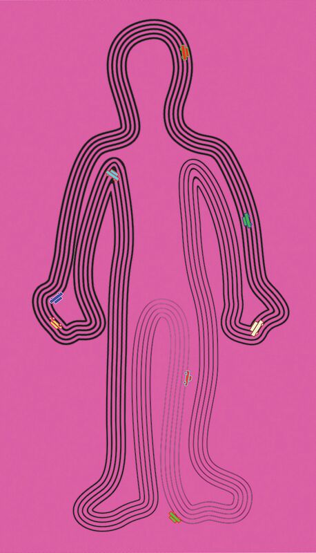 Orr Herz, The Race Track Man , 2015, Mounted digital print, 71.5 x 42 in / 182 x 104 cm