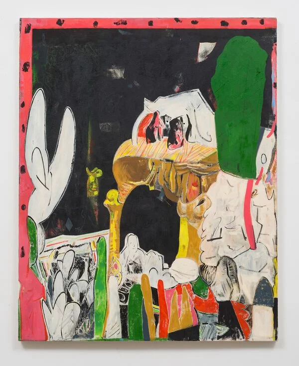 Ort, 2015, Oil, oil crayon and ink on canvas, 127 × 102 cm / 50 × 40 in