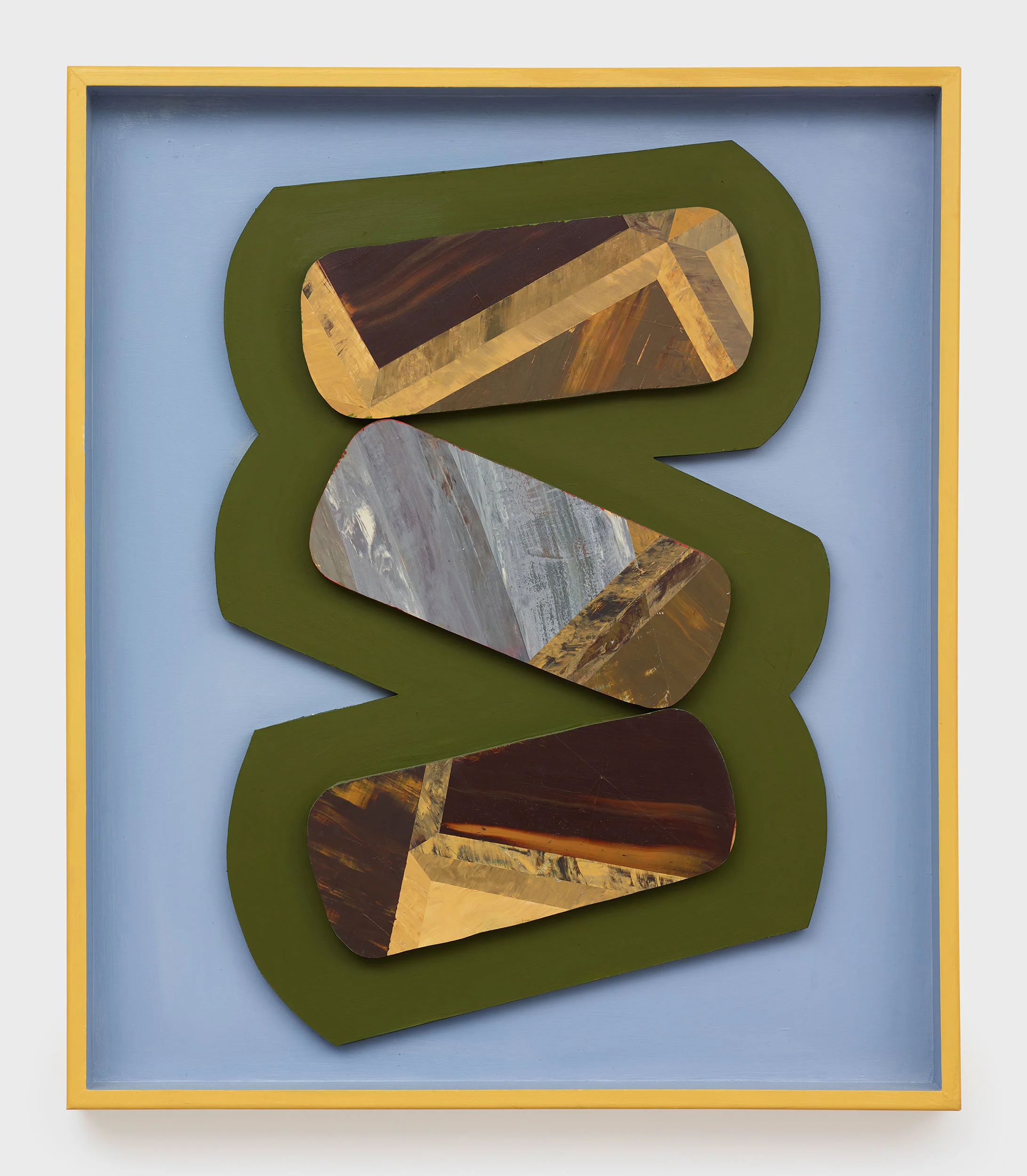 Three, 2017, Oil and acrylic on wood, 36 x 31 in / 91 x 79 cm