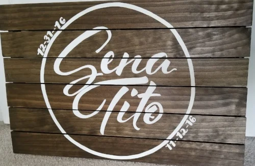 Bloomstone did gorgeous calligraphy on our wedding signs