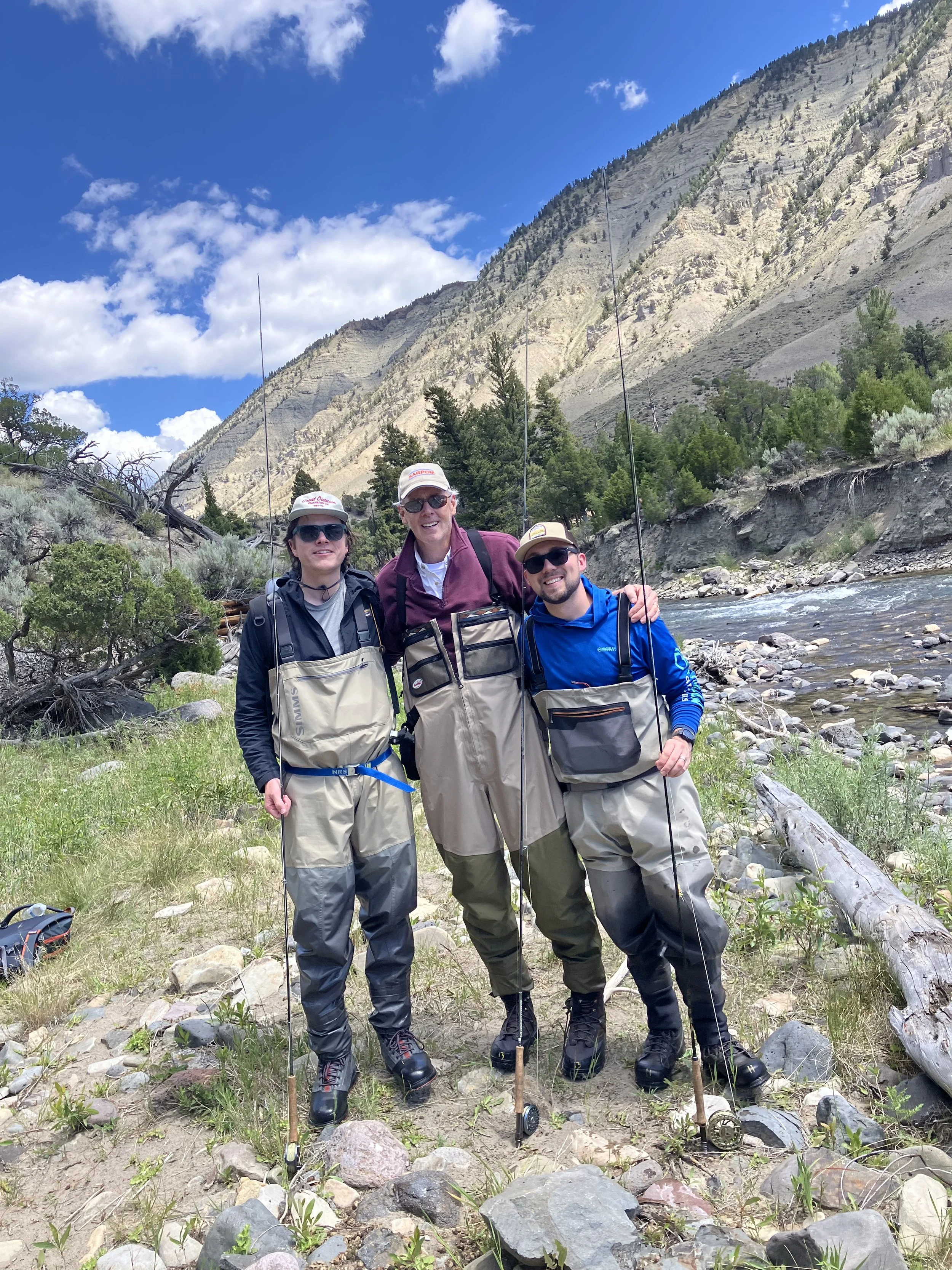 The Gardiner River is a great fishing option in April.