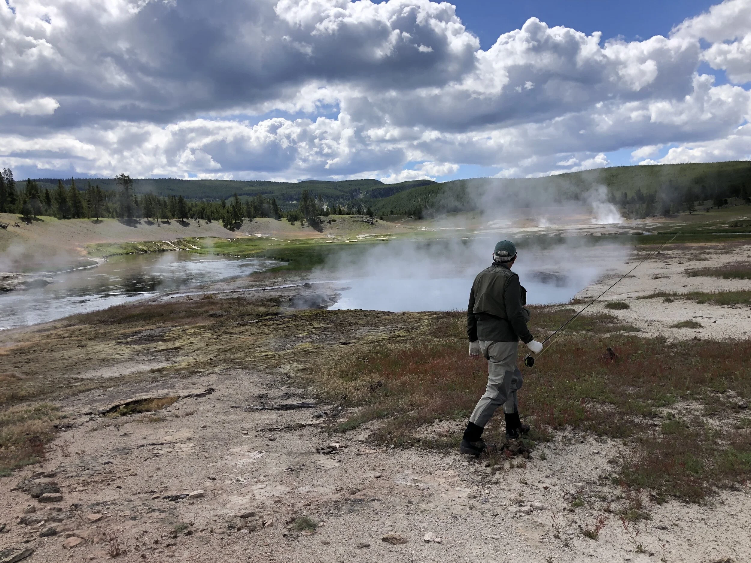 Walking on Mars to the Firehole River for some PMD sippin
