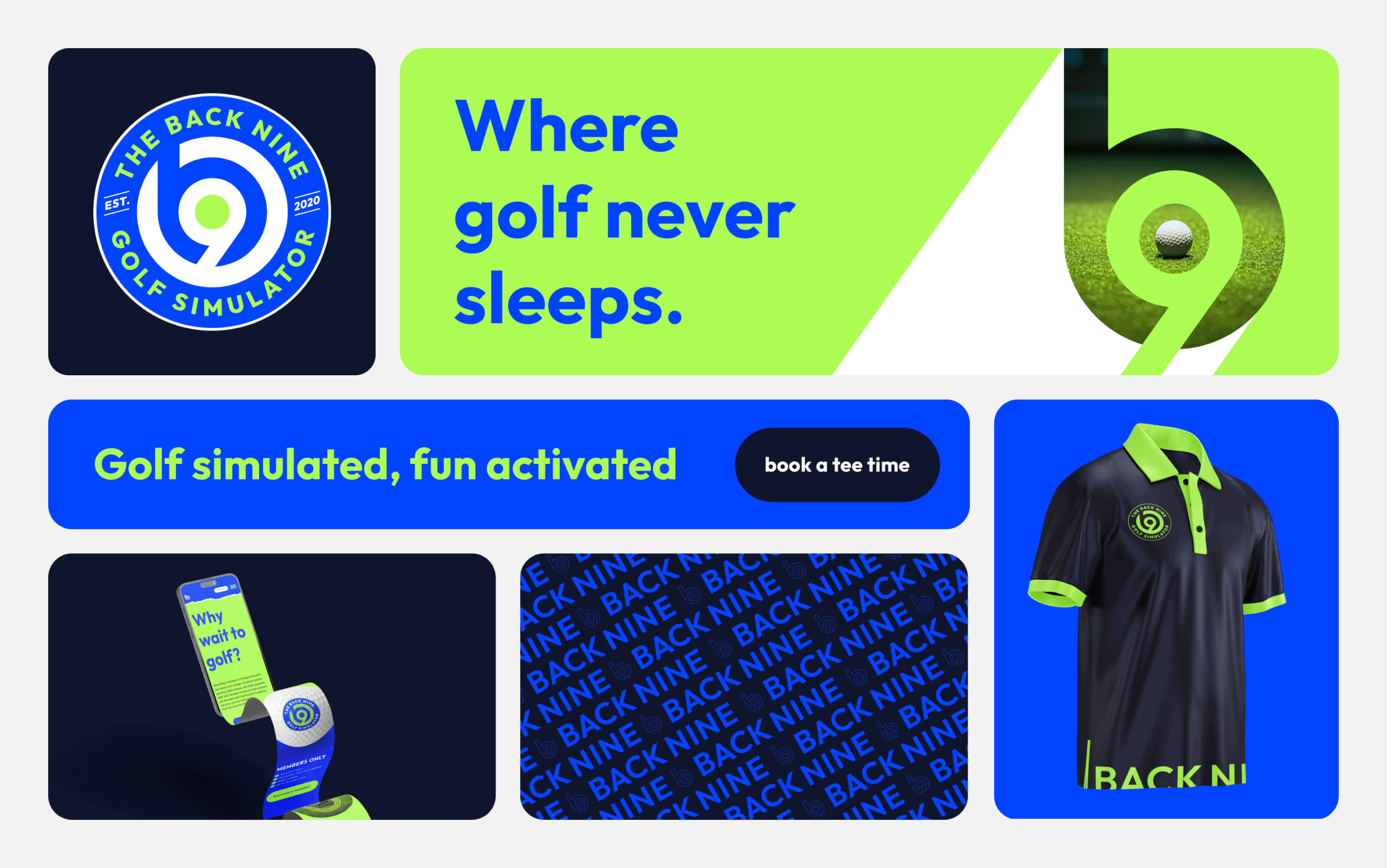 The Back 9 Golf brand identity