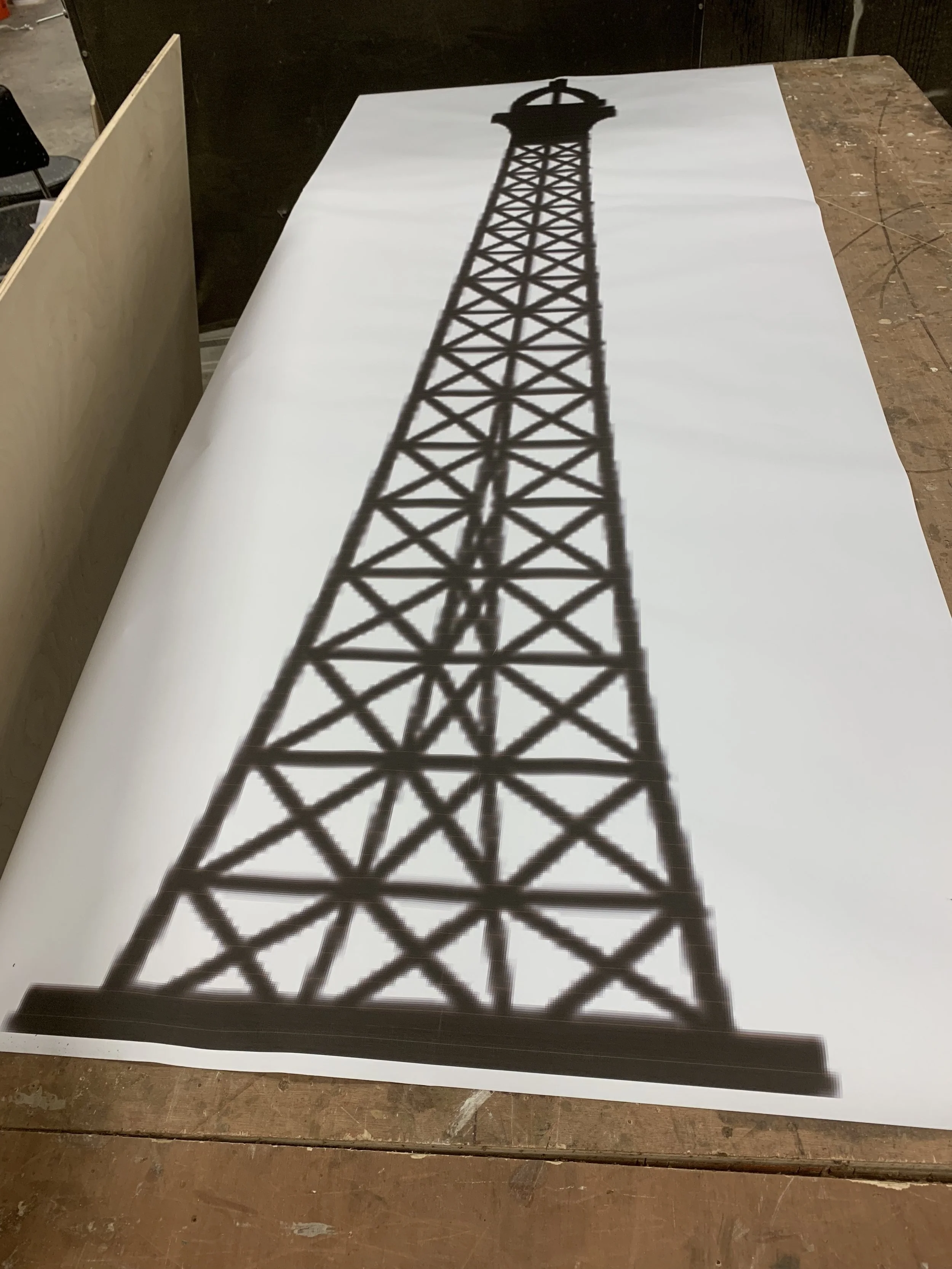 Eiffel Tower Original Drawing