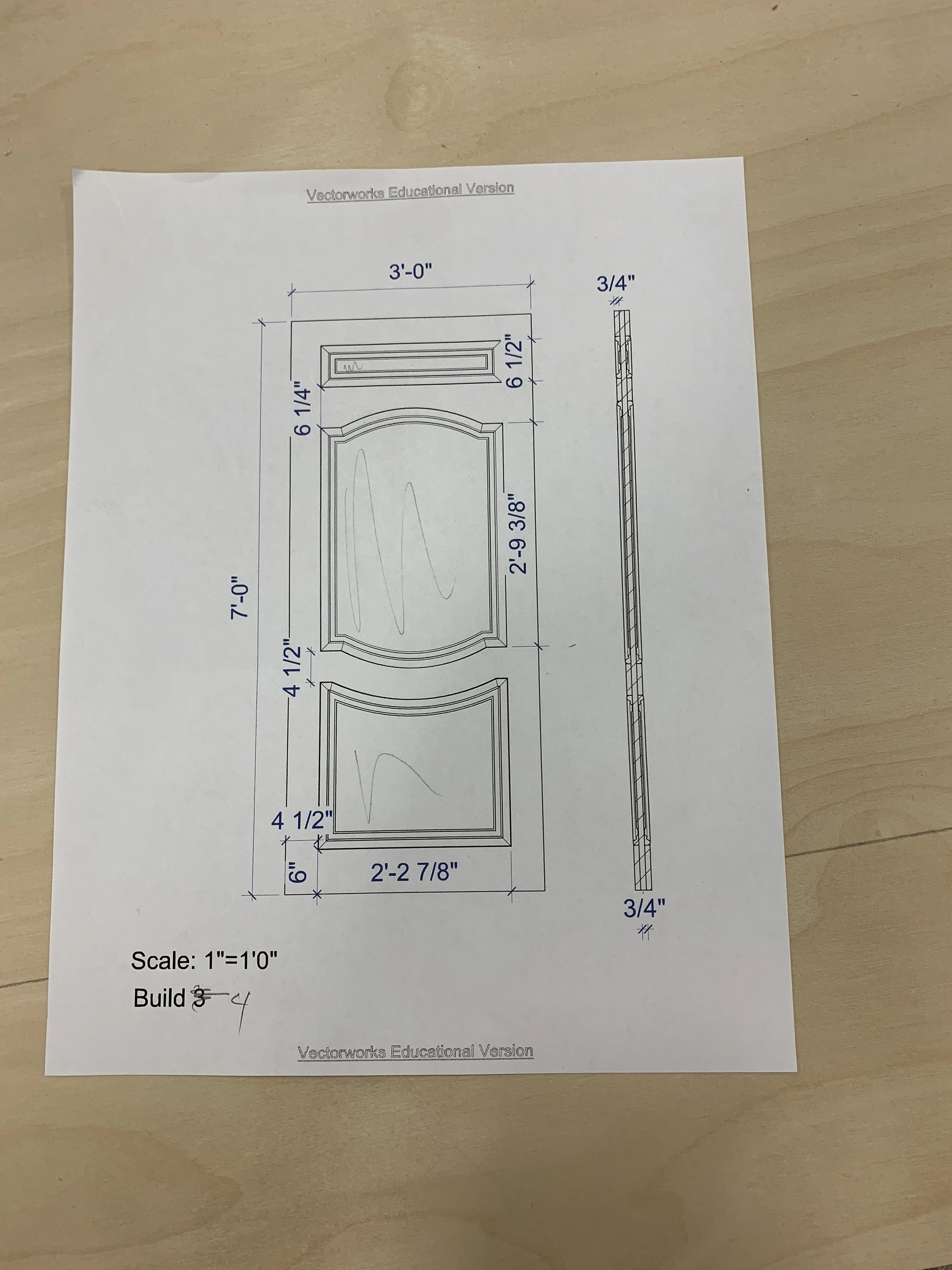 Drawing of Door