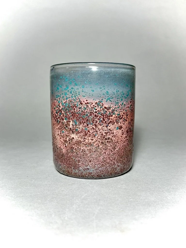 9 textured bronze & aqua tumbler.jpeg