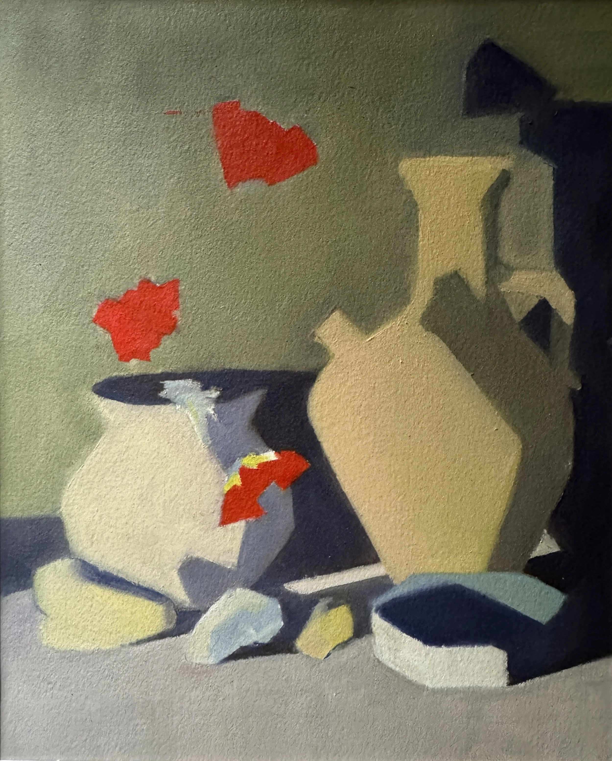 Of Flowers & Stones II, 2022, 10.5"x8.5", Gouache on paper.