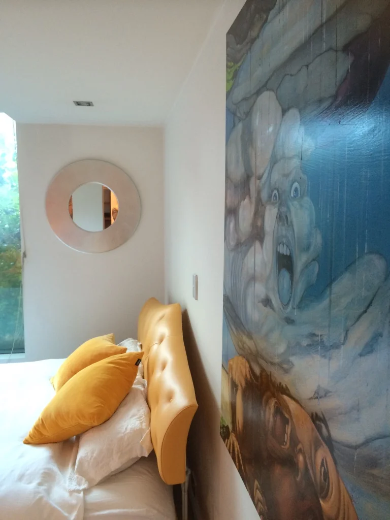 Beautiful art decor in bedroom