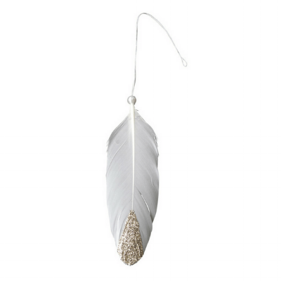 Golden feather adornment