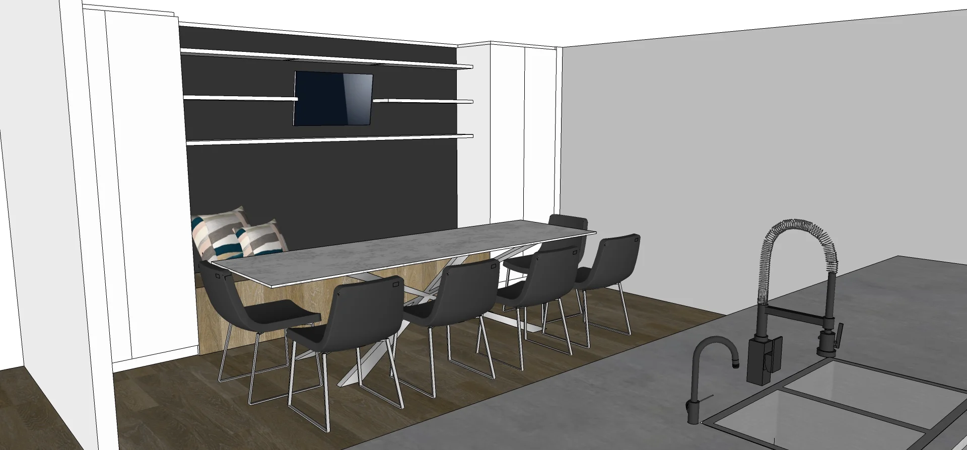Open plan dining space