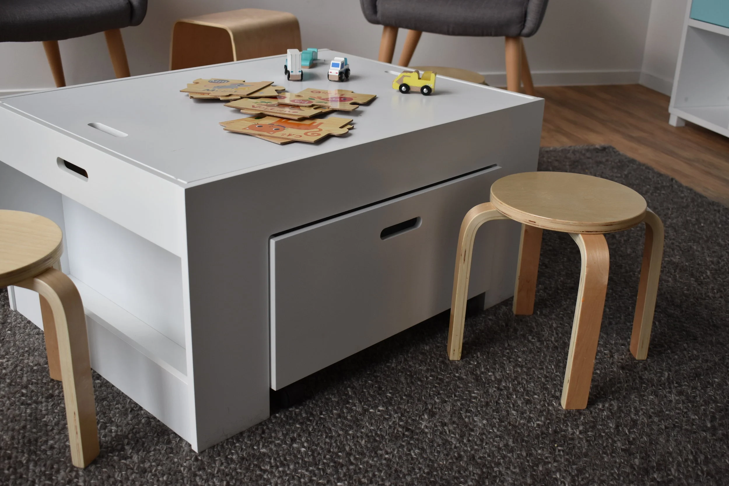 Activity Table with Ply Stools
