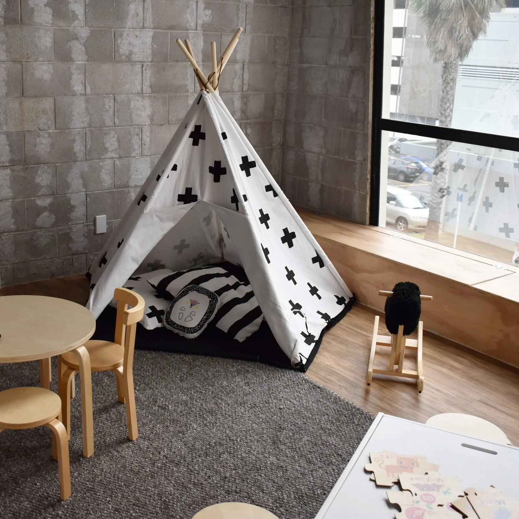 Teepee in the Toybox Playroom