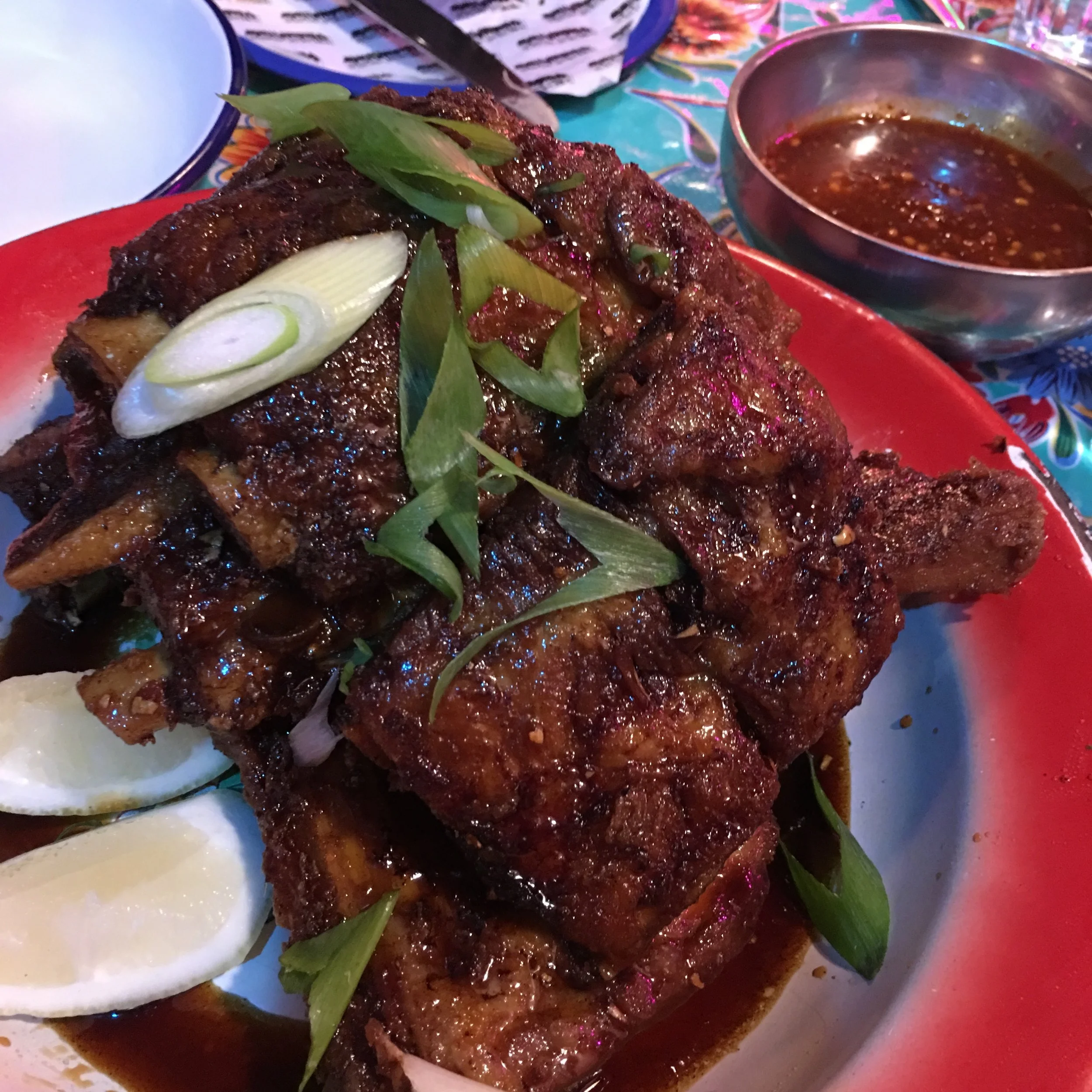 Thai style pork ribs.
