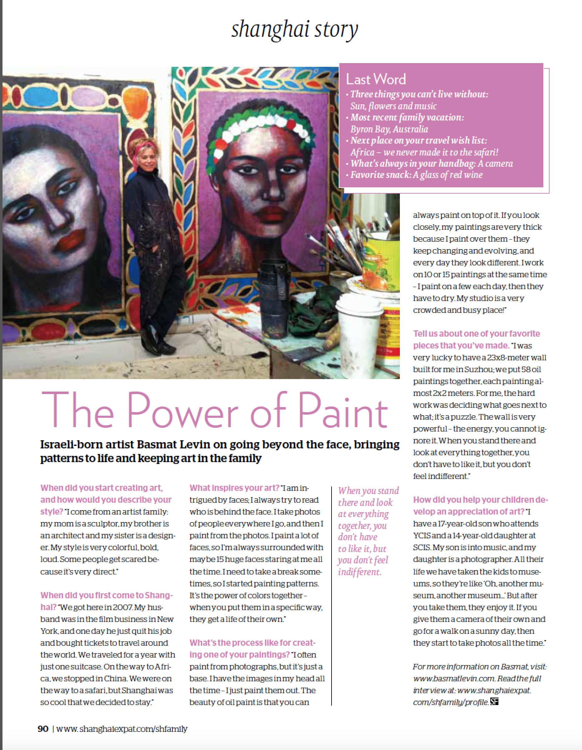 Shanghai Story, April 2016, " The Power of Paint" Learn More