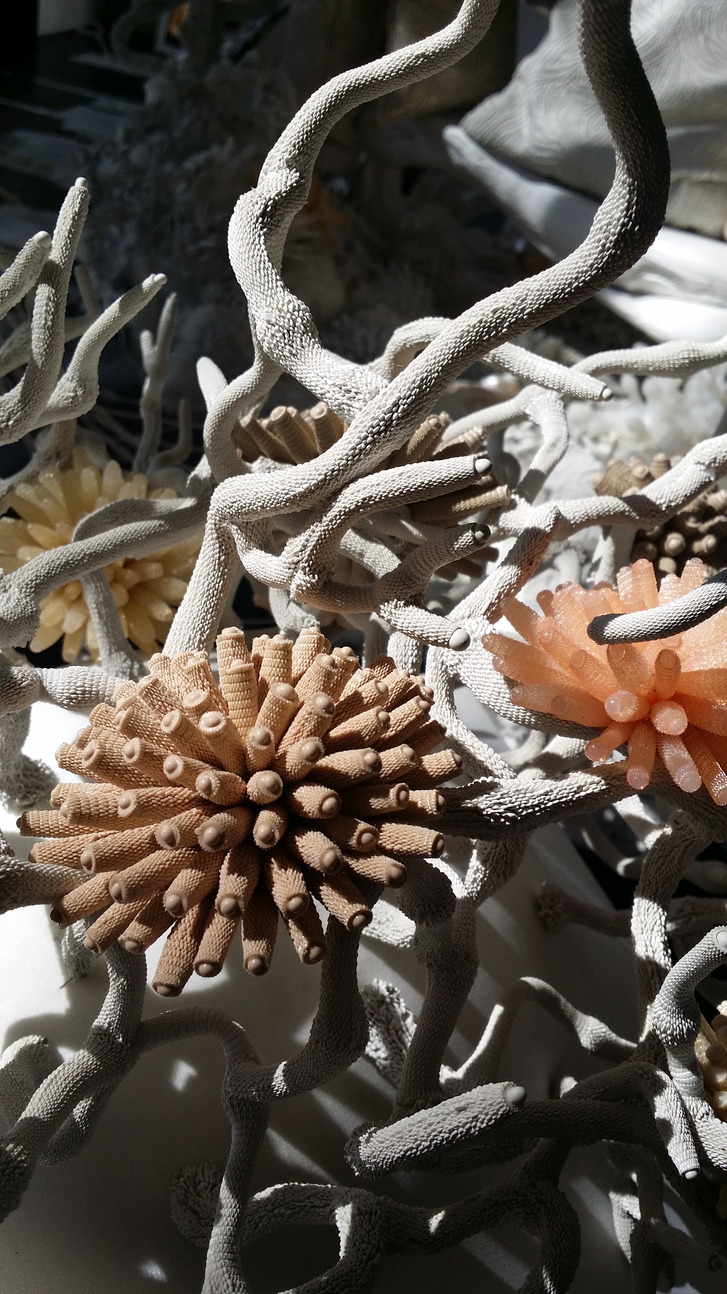 Silicon and Textile Reefs and corlals Broochs by Tzuri Gueta Courtesy of the artist