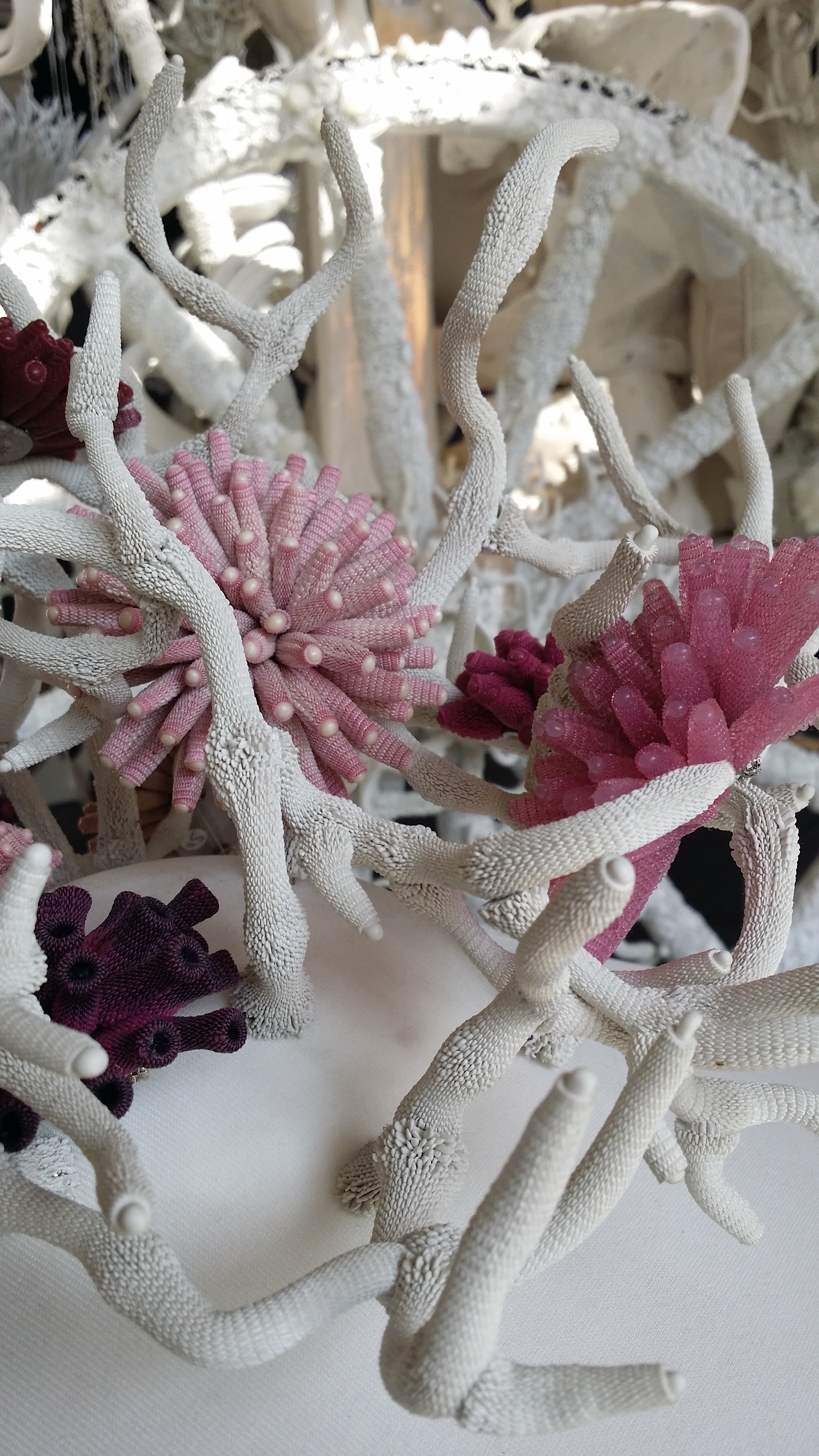 Silicon and Textile Reefs and corlals Broochs by Tzuri Gueta Courtesy of the artist