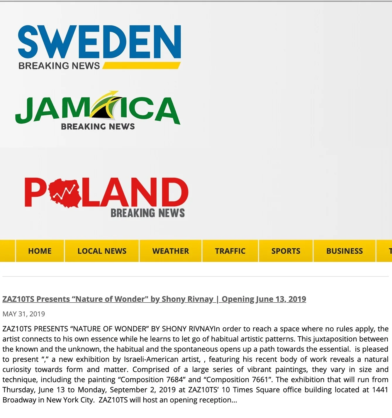 Sweden Breaking News | May 31, 2019 Jamaica Breaking News | May 31, 2019 Poland Breaking News | May 31, 2019 READ PDF
