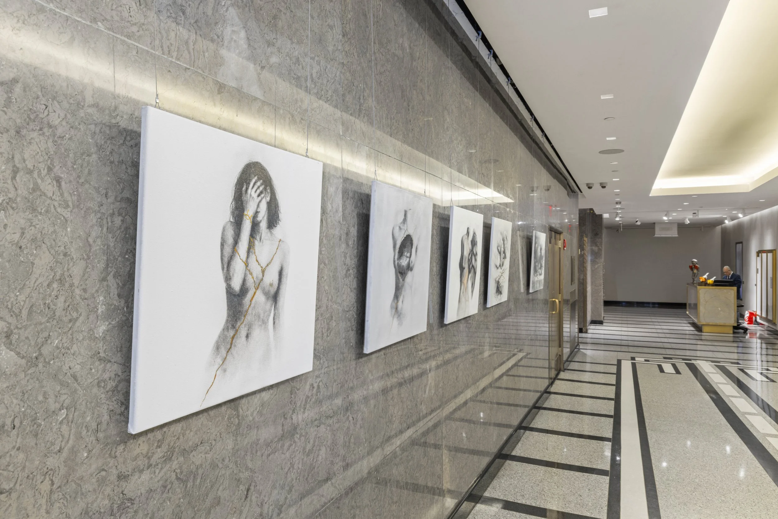 Installation view, Kintsugi Series (1–4), &amp; Kintsugi Still Life, 2026