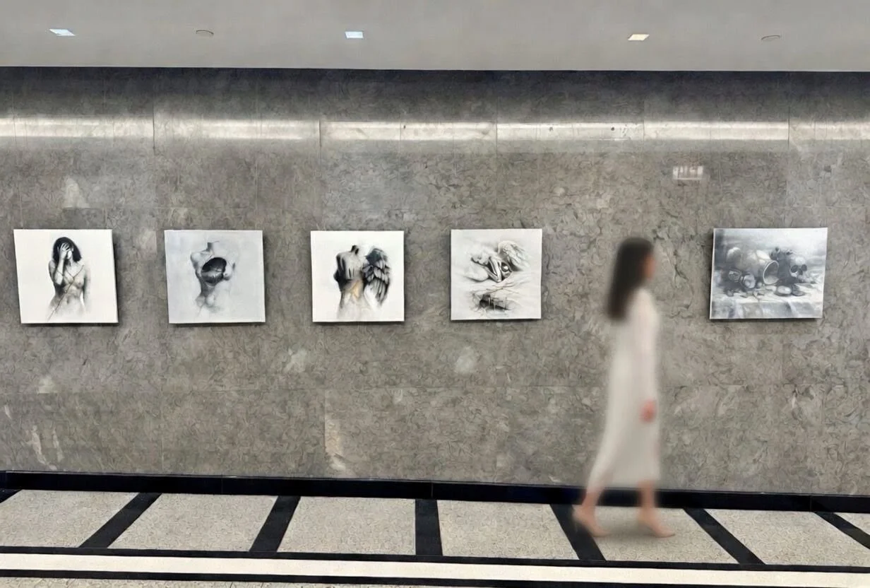 Installation view, Kintsugi Series (1–4), &amp; Kintsugi Still Life, 2026