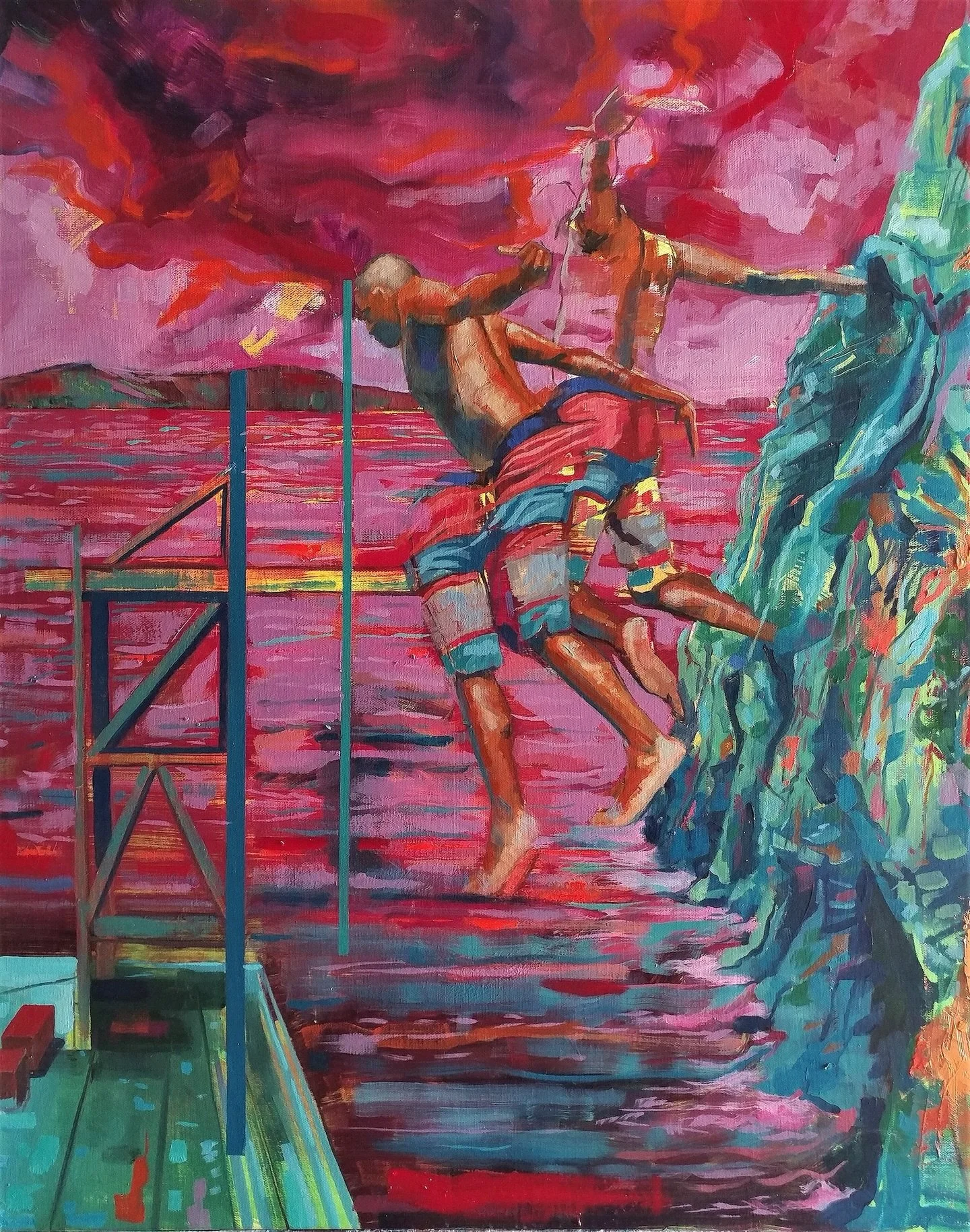 Andrae Green&rsquo;s (@andraegreenstudios) &lsquo;Divers VIII&rsquo;, part of his Divers series, illustrates how imagination can free us, acting as a gateway to possibility. Through this series, Green invites viewers into that imaginative space, acti