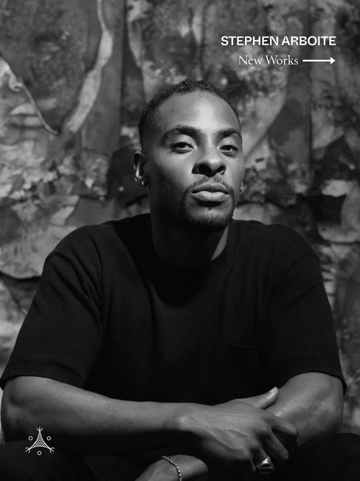 To close out NEW WORKS, we sat down with artist Stephen Arboite 🇭🇹 (@seleck) to talk through the many materials, memories, and instincts that have come to shape his work. 

From Haitian Krey&ograve;l and coffee to the recurring figure of the machet