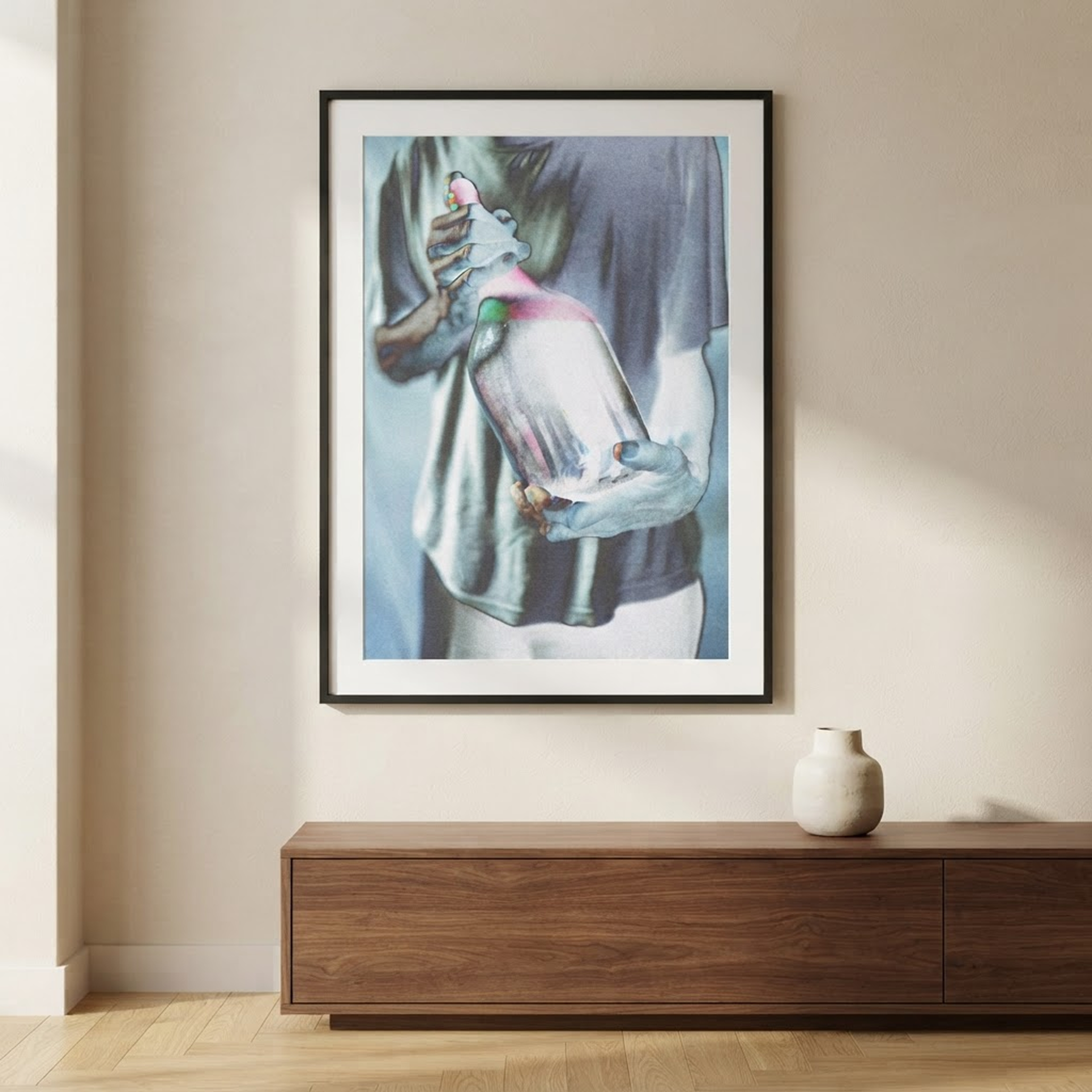 Bottle artwork — framed on wall.png