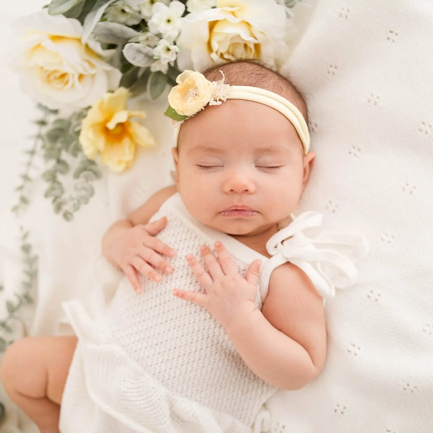Sweet little Bridget came to the studio a few months back for an older newborn session with her Mama. She was so smiley for her age &amp; then even fell asleep a little at the end so I could do a few newborn-esque pictures.
